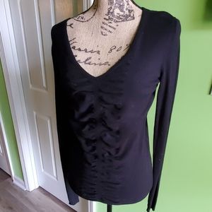 EXPRESS Black Sweater w/ Ruched center Size Small